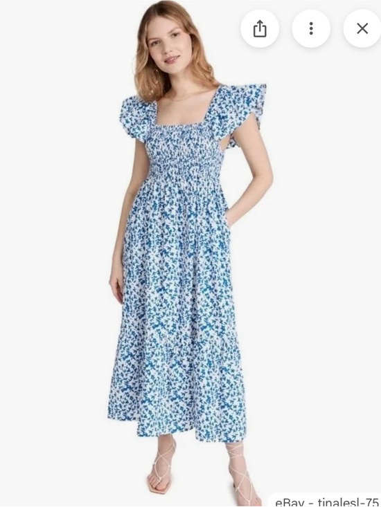 Tuckernuck Dresses & Skirts - Tuckernuck Ro’s Garden Tuscany Midi Dress Olga Blue XS NWT!